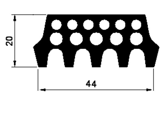junta-pegada-perfil 44mm