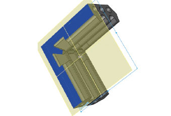 Drawing of ALGAHER corner in glued gasket.